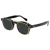 Symon Acetate Glasses Frame With sunglasses Clips Cat Eye Frames Southood Color1 Black gold clip